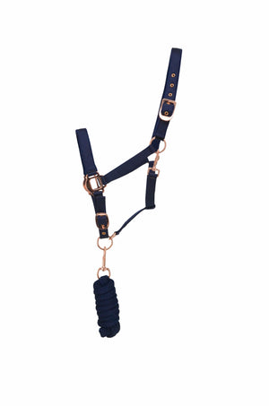Hy rose gold head collar & lead rope