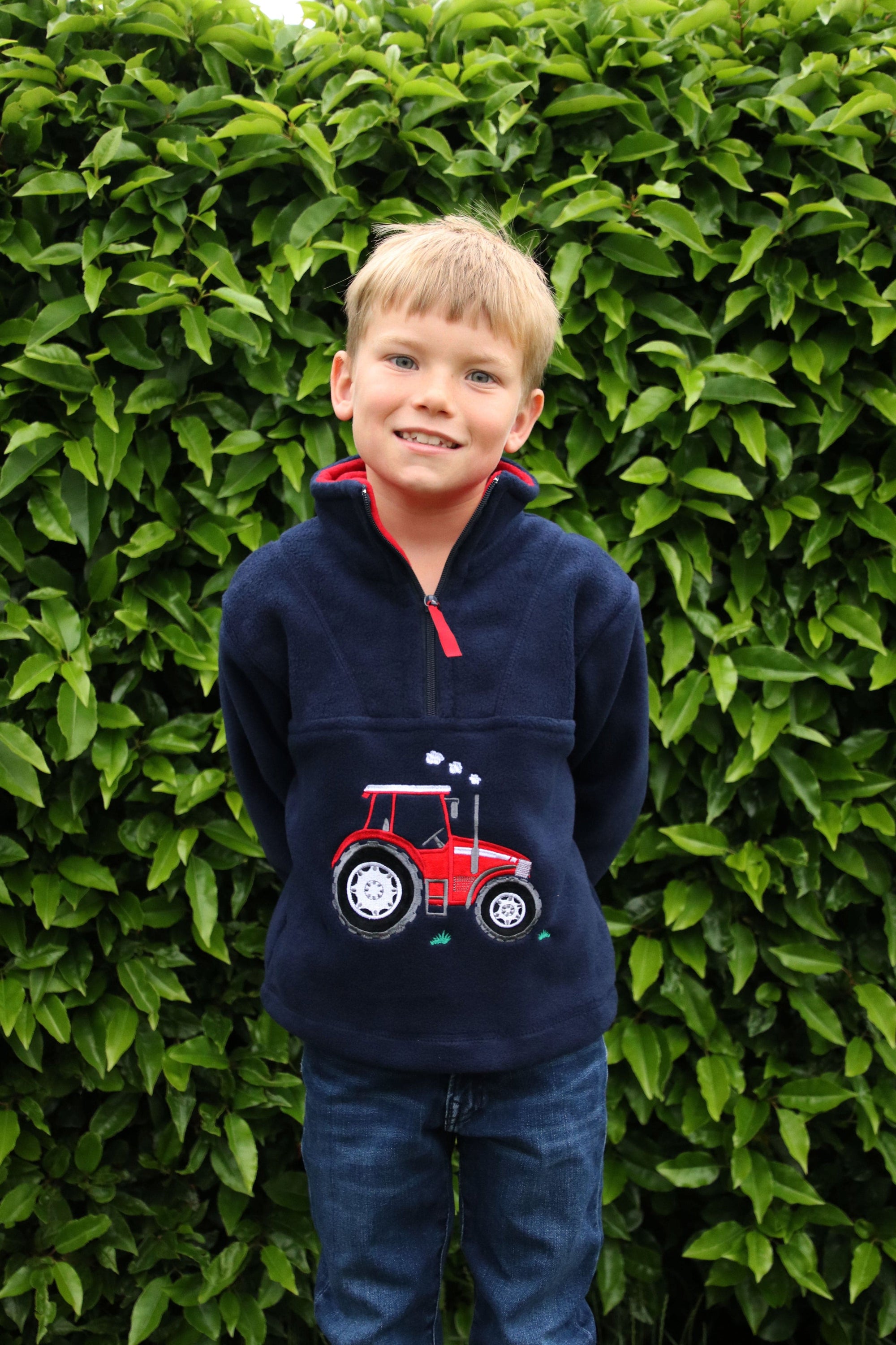 British country collection big red tractor childrens fleece 