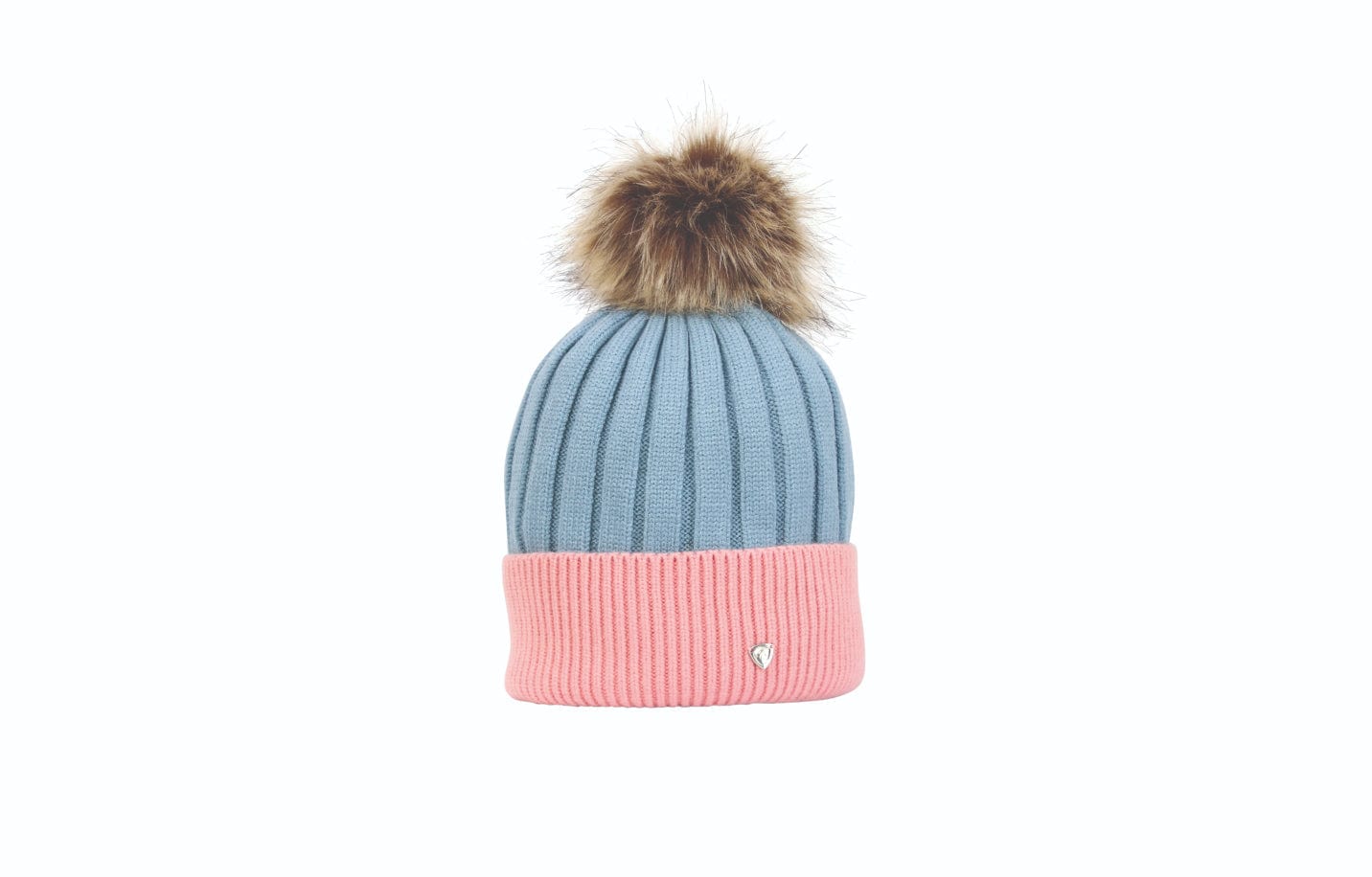 Hy equestrian synergy luxury bobble hat- navy/fig