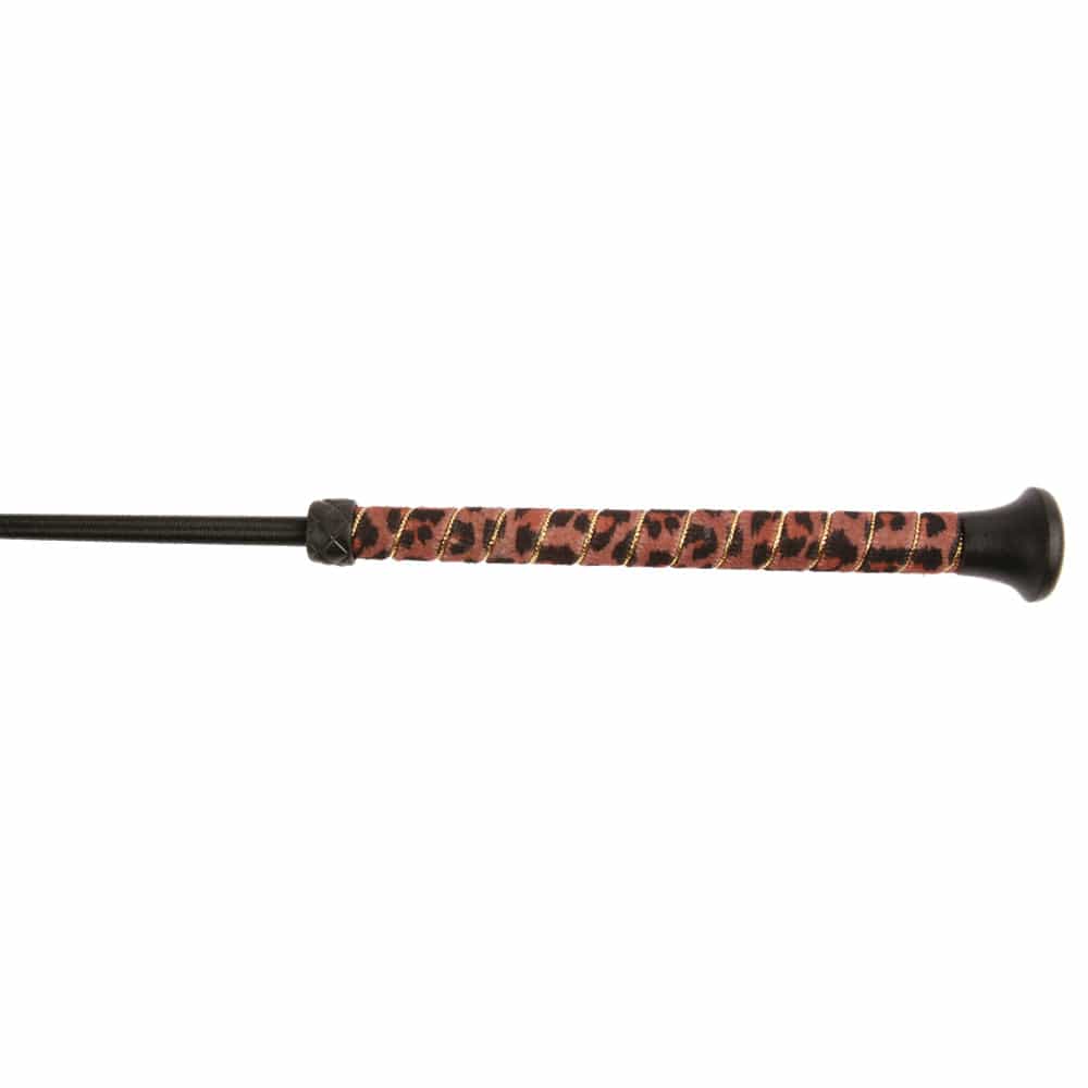 Hy equestrian leopard schooling whip