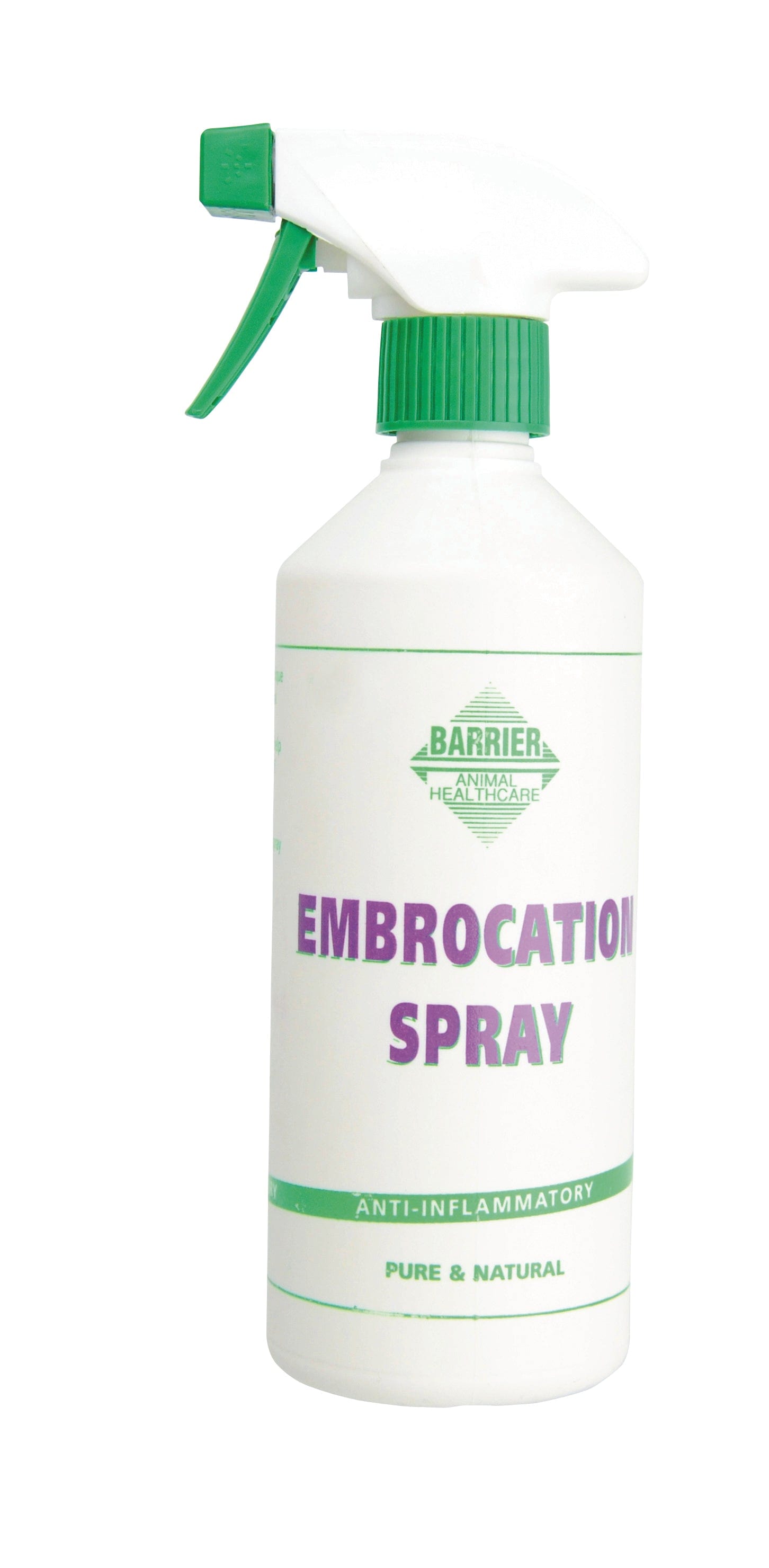 Barrier embrocation spray