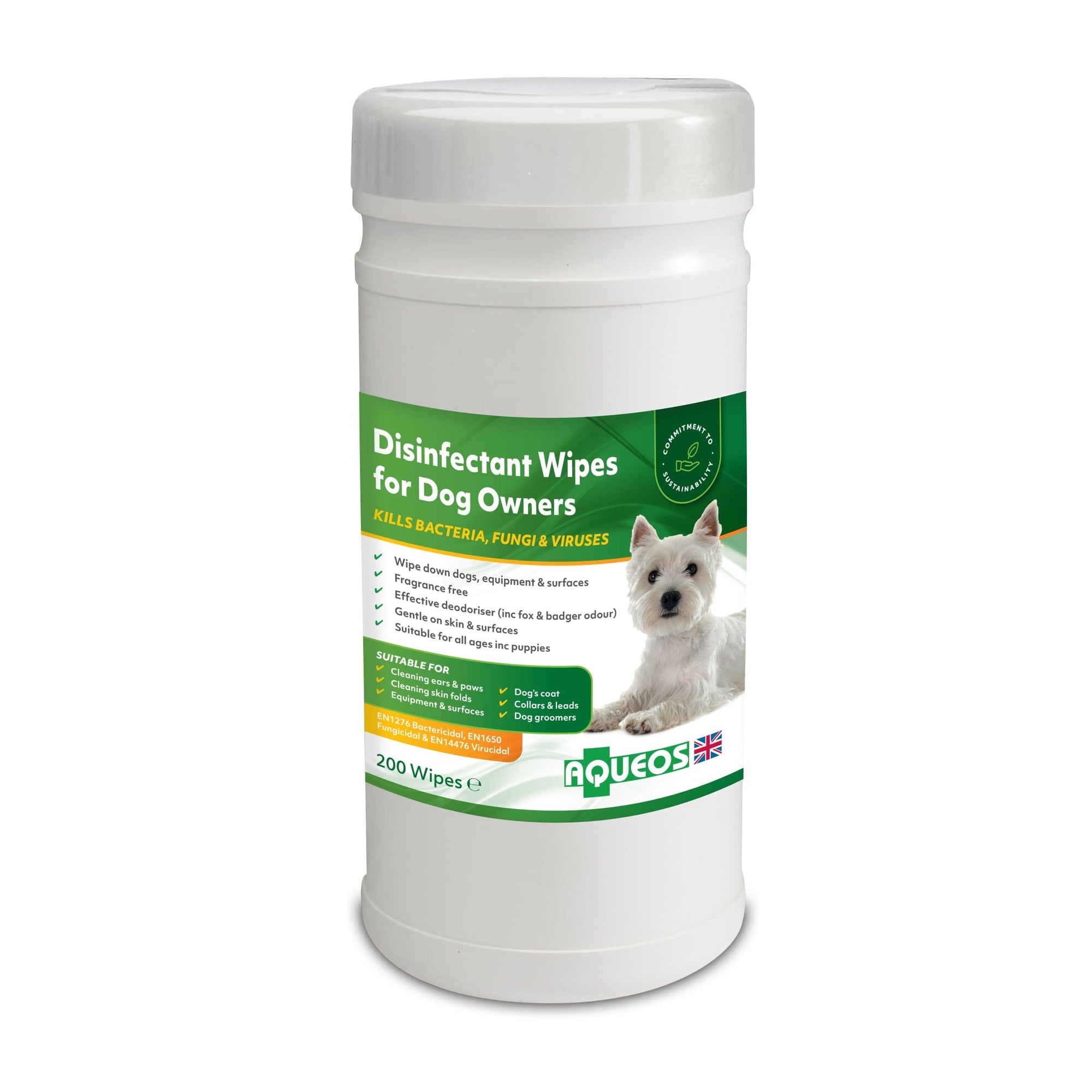 Aqueos canine disinfectant wipes for dogs and owners - 35