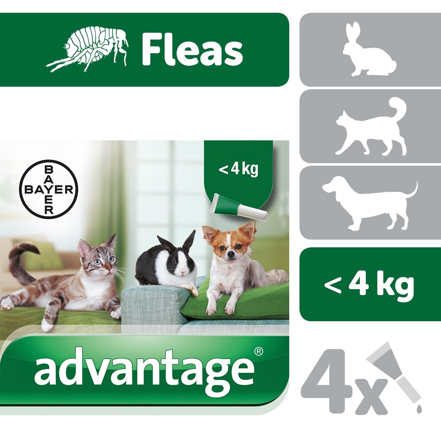 Advantage 40 Spot-On For Small Cats/Dogs/Rabbits