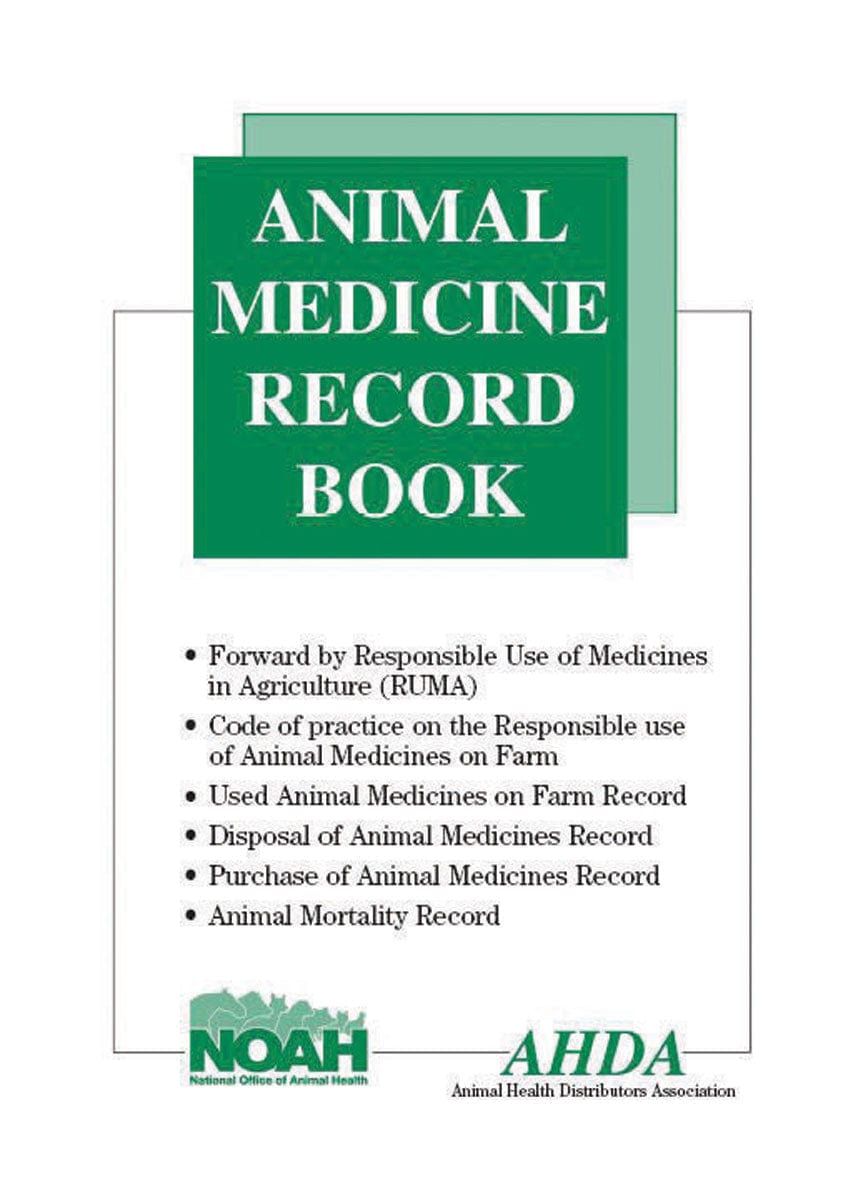 Animal medicine record book
