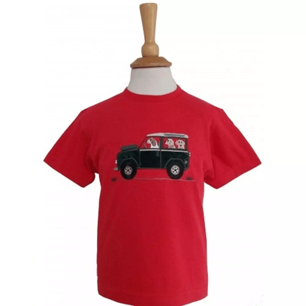British Country Collection Limited Edition Offroader & Dogs Childrens T-Shirt