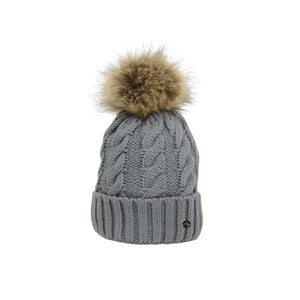 Hy equestrian melrose cable knit bobble hat