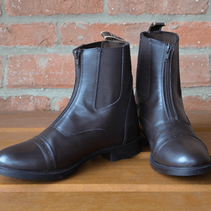 Hy equestrian york synthetic combi leather zip jodhpur boots