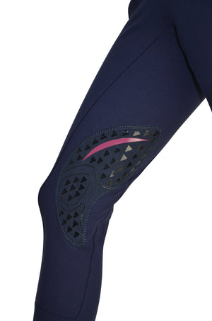 Hy sport active ladies breeches - navy/port royal - 32