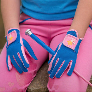 Little rider star in show children’s riding gloves