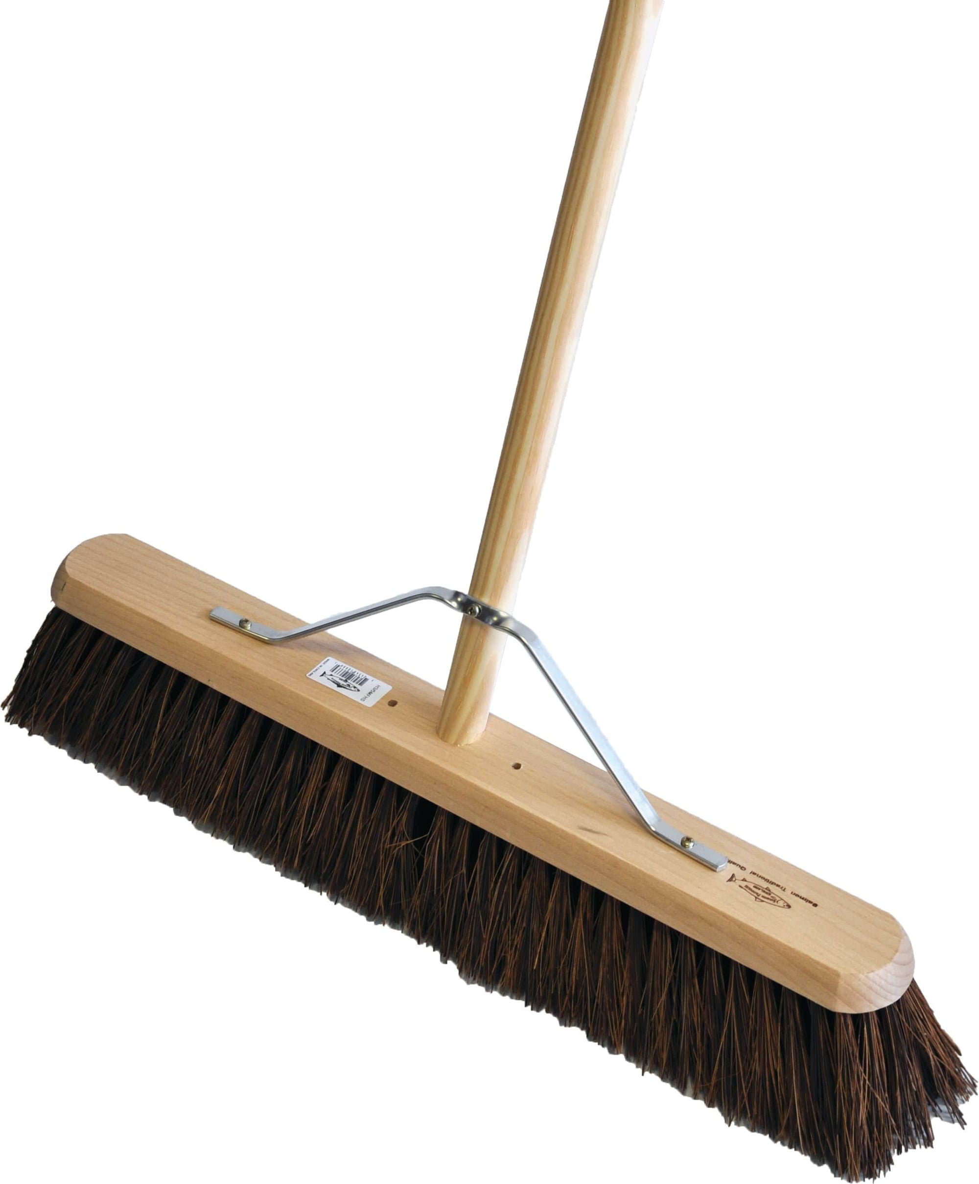 Platform broom with bahia fill with handle and stay