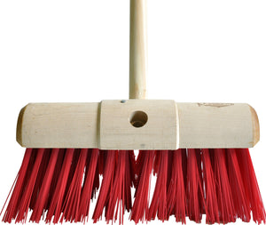 Industrial stiff yard broom head