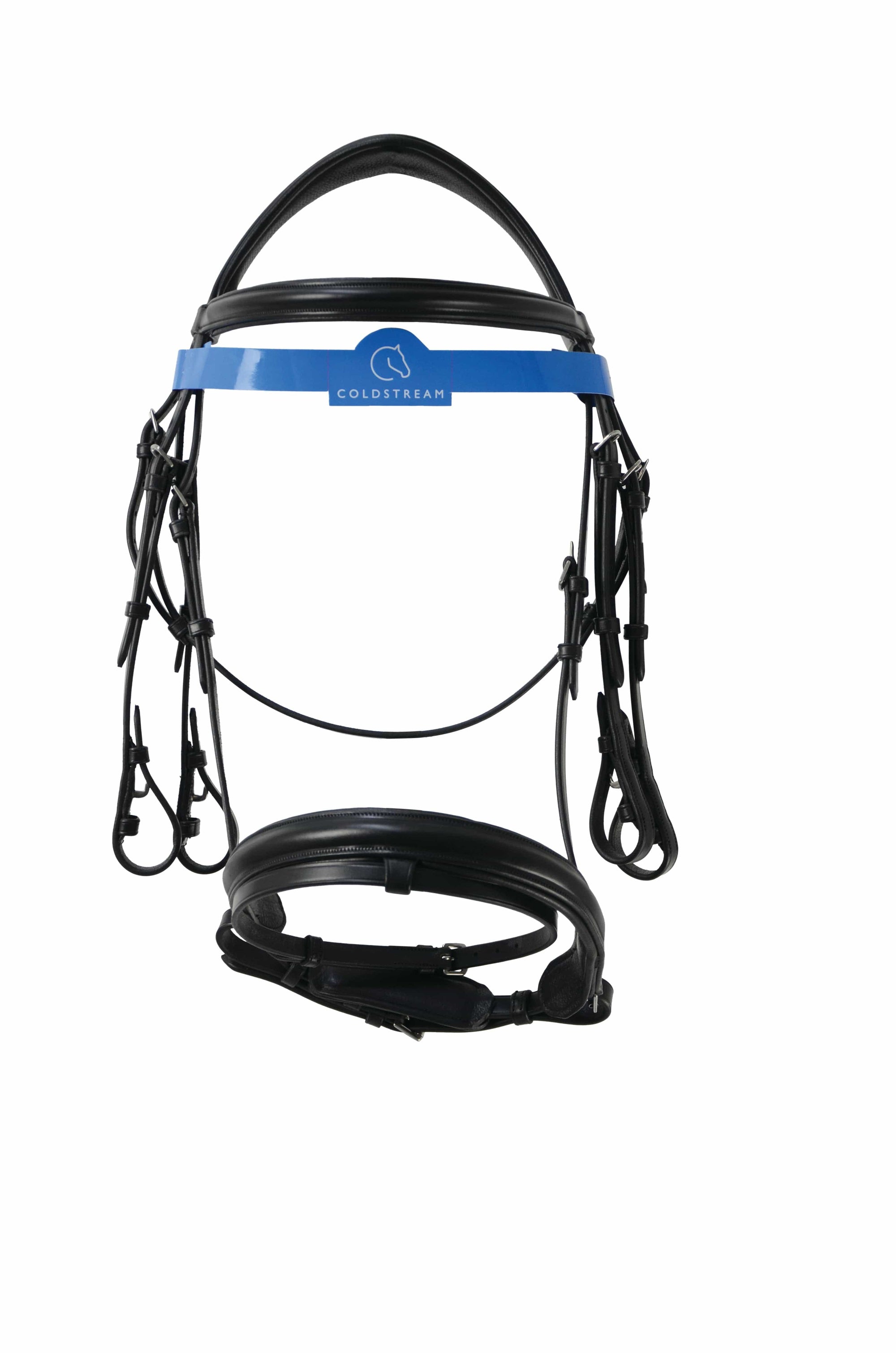 Coldstream elite double bridle with half rubber reins