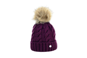 Hy Equestrian Melrose Cable Knit Bobble Hat