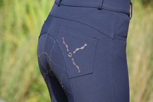 Hy equestrian exquisite stirrup and bit collection breeches