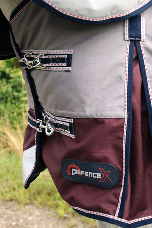 Defencex system 300 turnout rug with detachable neck cover