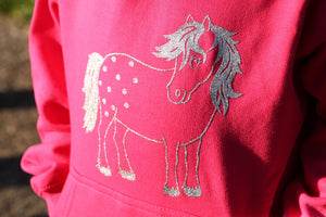 British country collection twinkle pony glitter hoodie