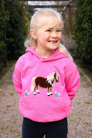 British country collection flora pony childrens hoodie