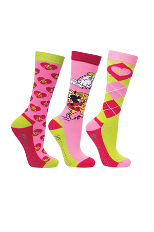 Hy Equestrian Thelwell Collection Hugs Socks (Pack Of 3)