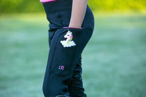 Unicorn magic tights by little rider - navy/pink - 3-4 years