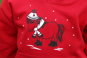 British country collection christmas snow pony glittering 