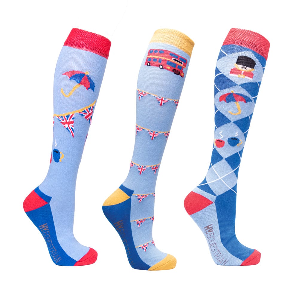 Hy Equestrian Love From London Socks (Pack of 3)