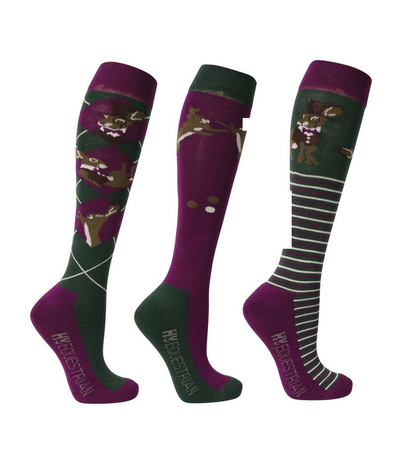 Hy Equestrian Harrison the Hare Socks (Pack of 3)