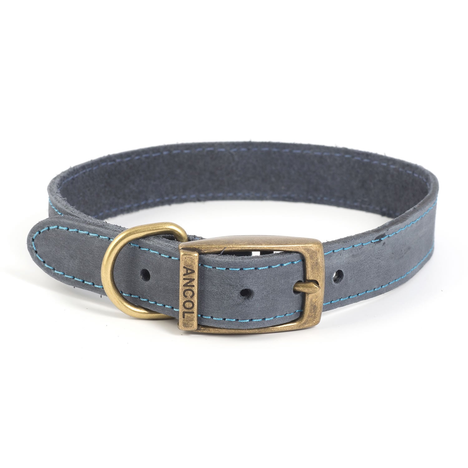 Ancol Timberwolf Leather Collar Blue