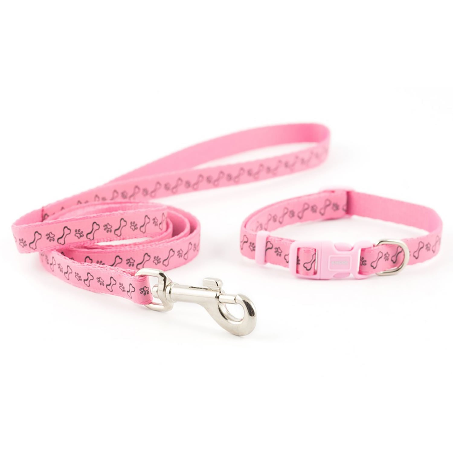 Ancol Small Bite Paw & Bone Collar & Lead Set