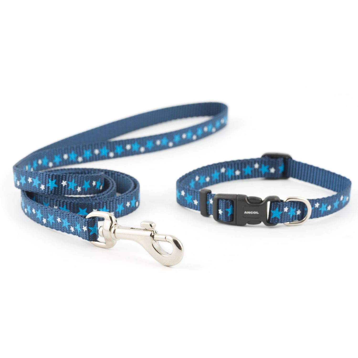 Ancol Small Bite Stars Collar & Lead Set