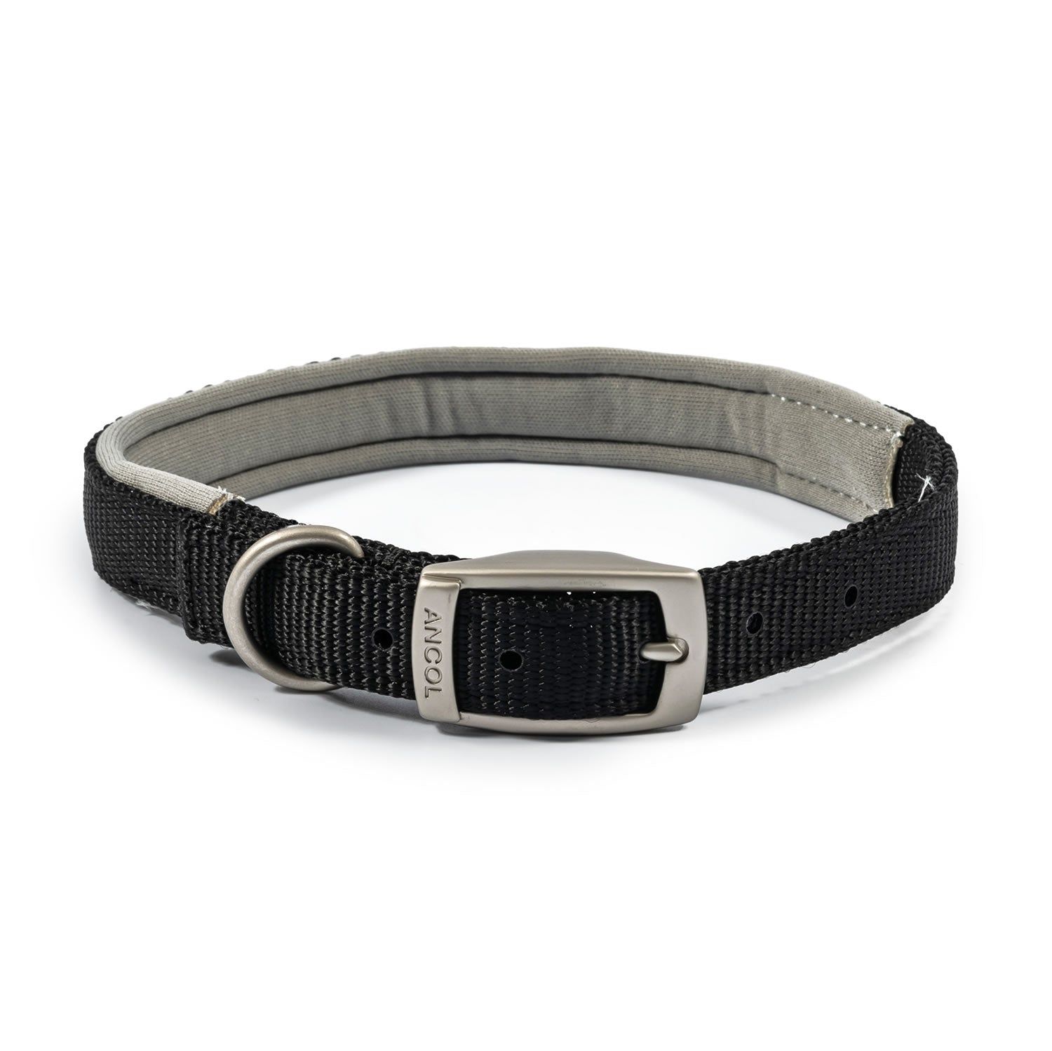 Ancol Viva Padded Buckle Collar Black