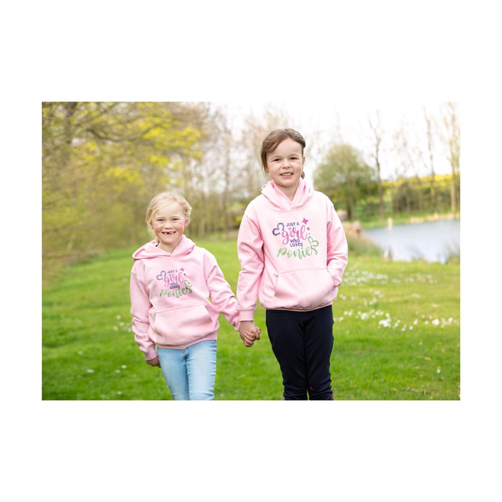 British Country Collection Just A Girl Who Loves Ponies Slogan Hoodie