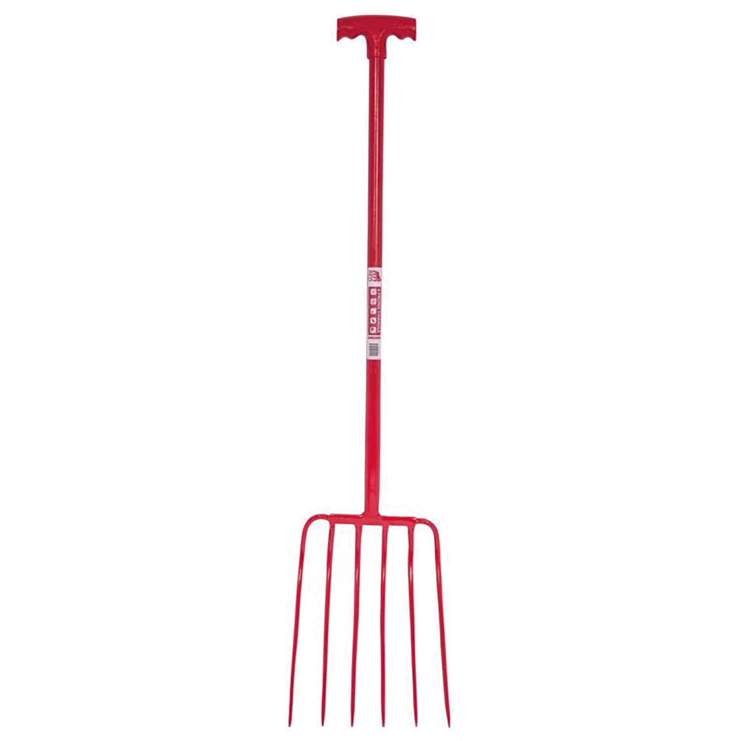 Red Gorilla Tubular Manure Fork 6 Prong T-Handle