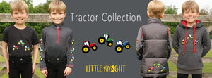 Tractor collection tights by little knight - charcoal 