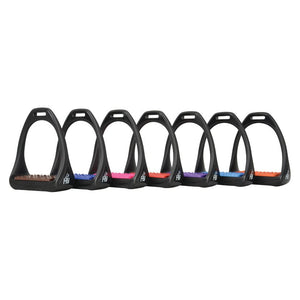 Hyjump compositi reflex stirrups with coloured treads - 