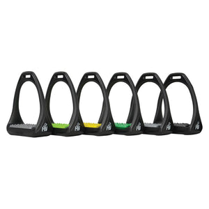 Hyjump compositi reflex stirrups with coloured treads - 