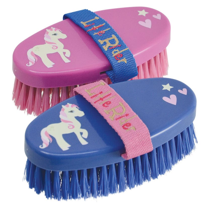 Little unicorn body brush by little rider - navy/pink - 13.9