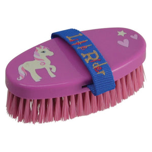 Little unicorn body brush by little rider - navy/pink - 13.9