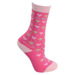 Little rider little show pony socks (pack of 3) - cameo pink