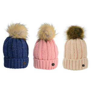 Hyfashion aspen metallic bobble hat