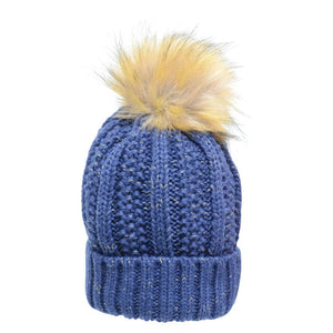 Hyfashion aspen metallic bobble hat