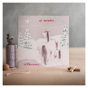 Deckled edge christmas card