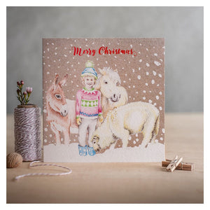 Deckled edge christmas card