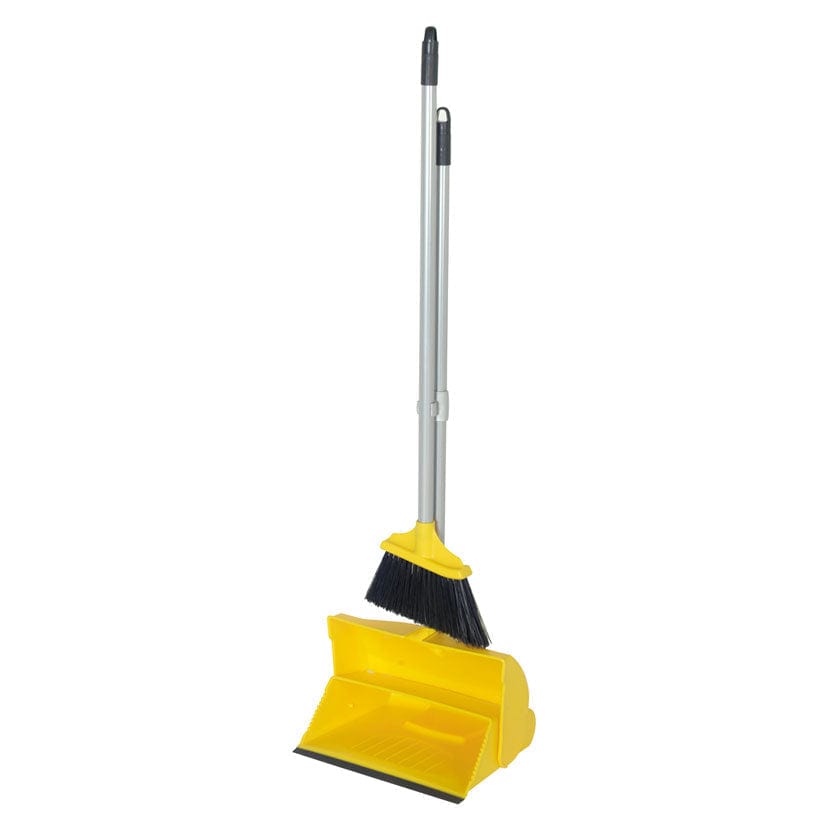 Angle lobby broom with lobby dustpan