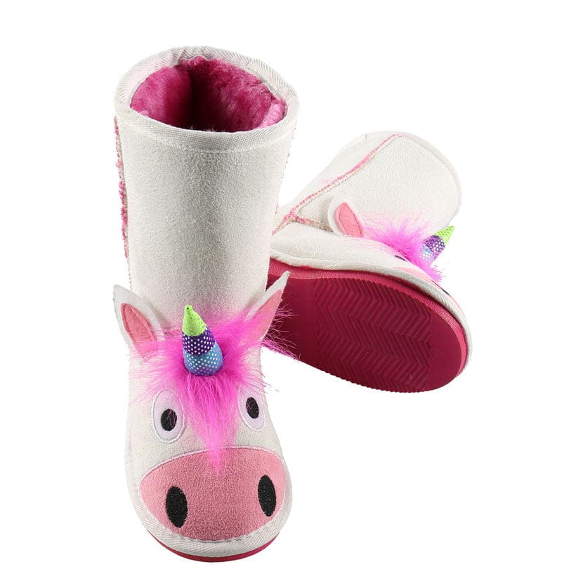 Lazyone girls unicorn toasty toez slippers