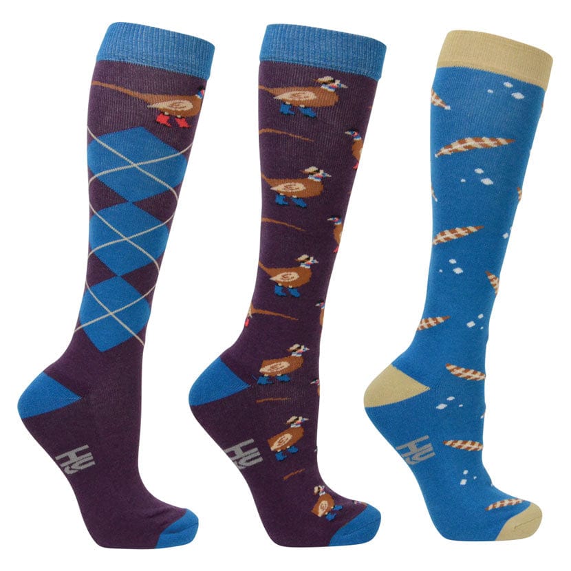 Hy equestrian patrick the pheasant socks (pack of 3)