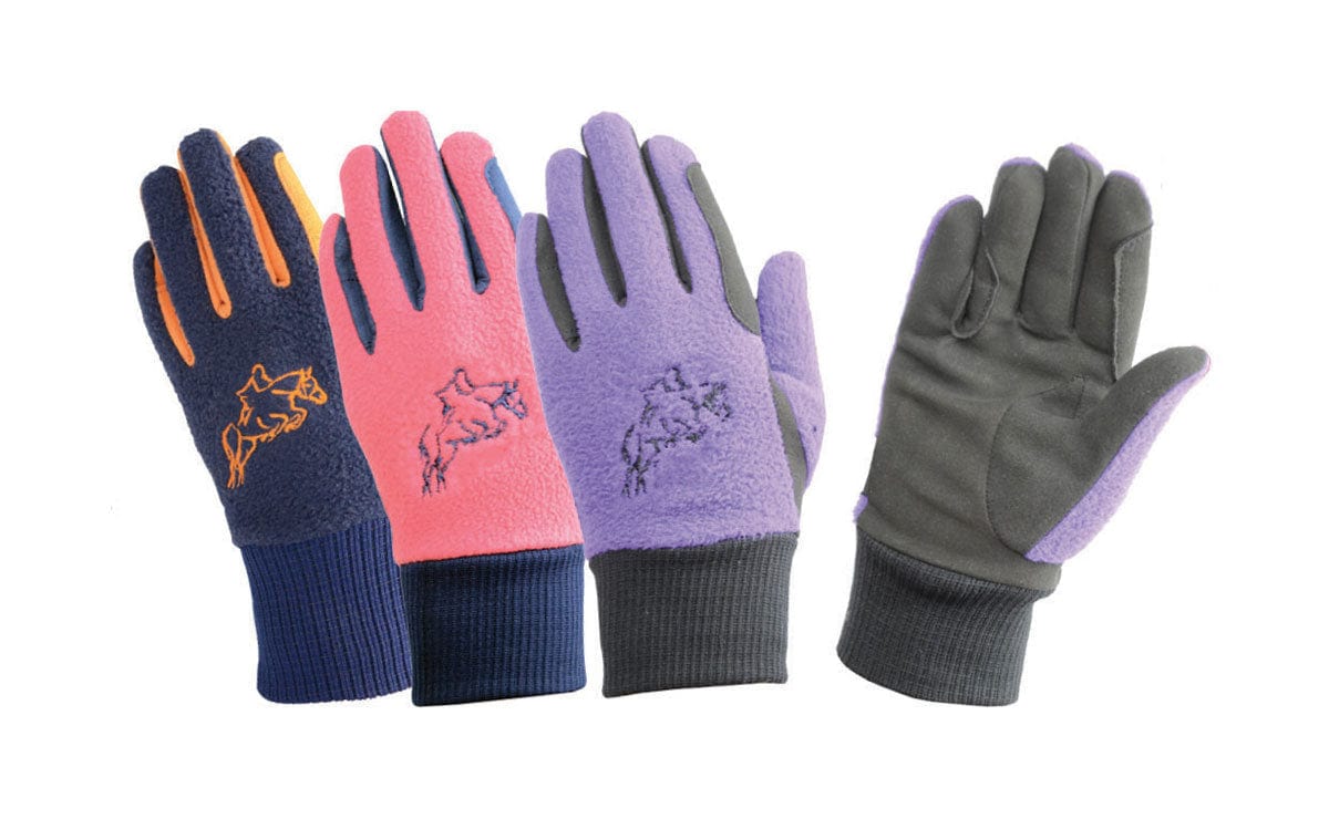 Hy equestrian children’s winter two tone riding gloves