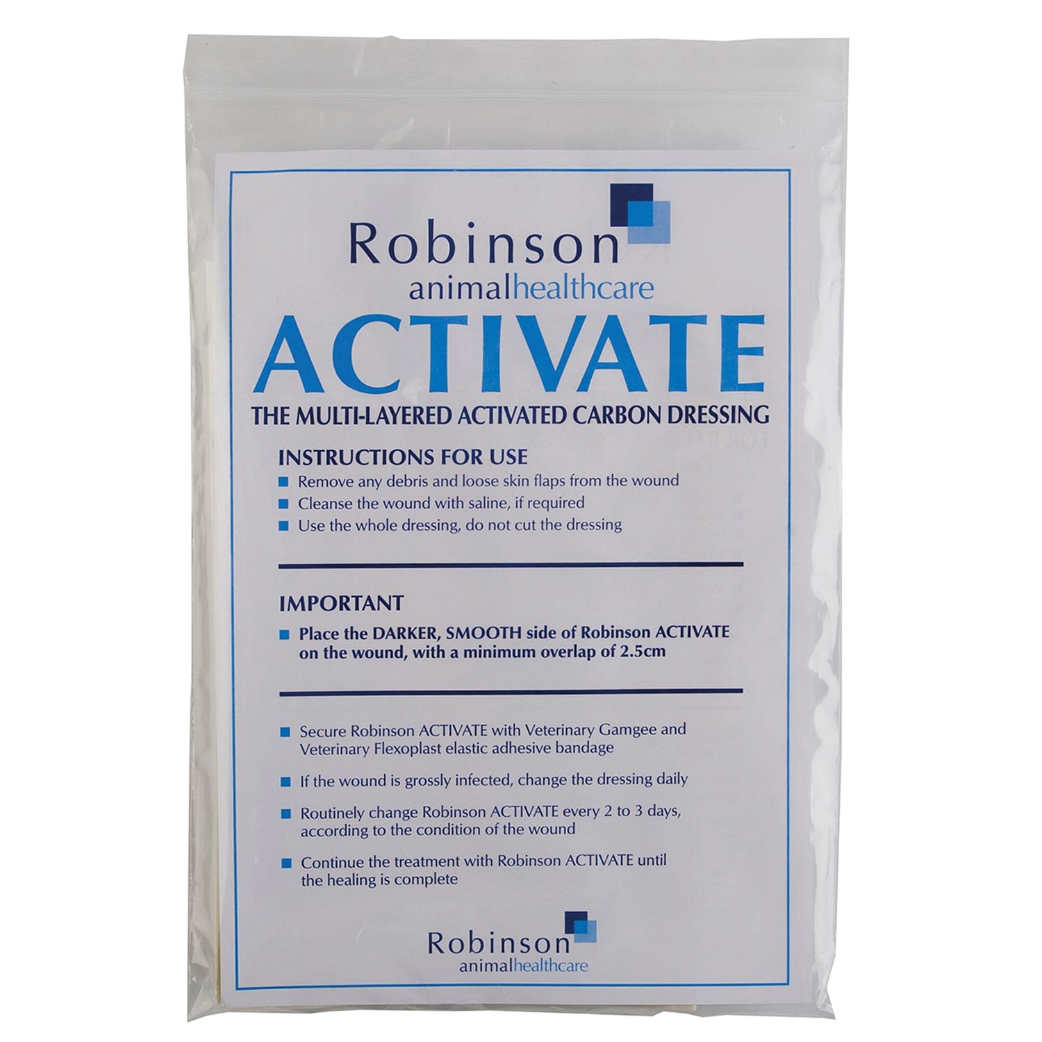 Robinsons healthcare activate wound dressing