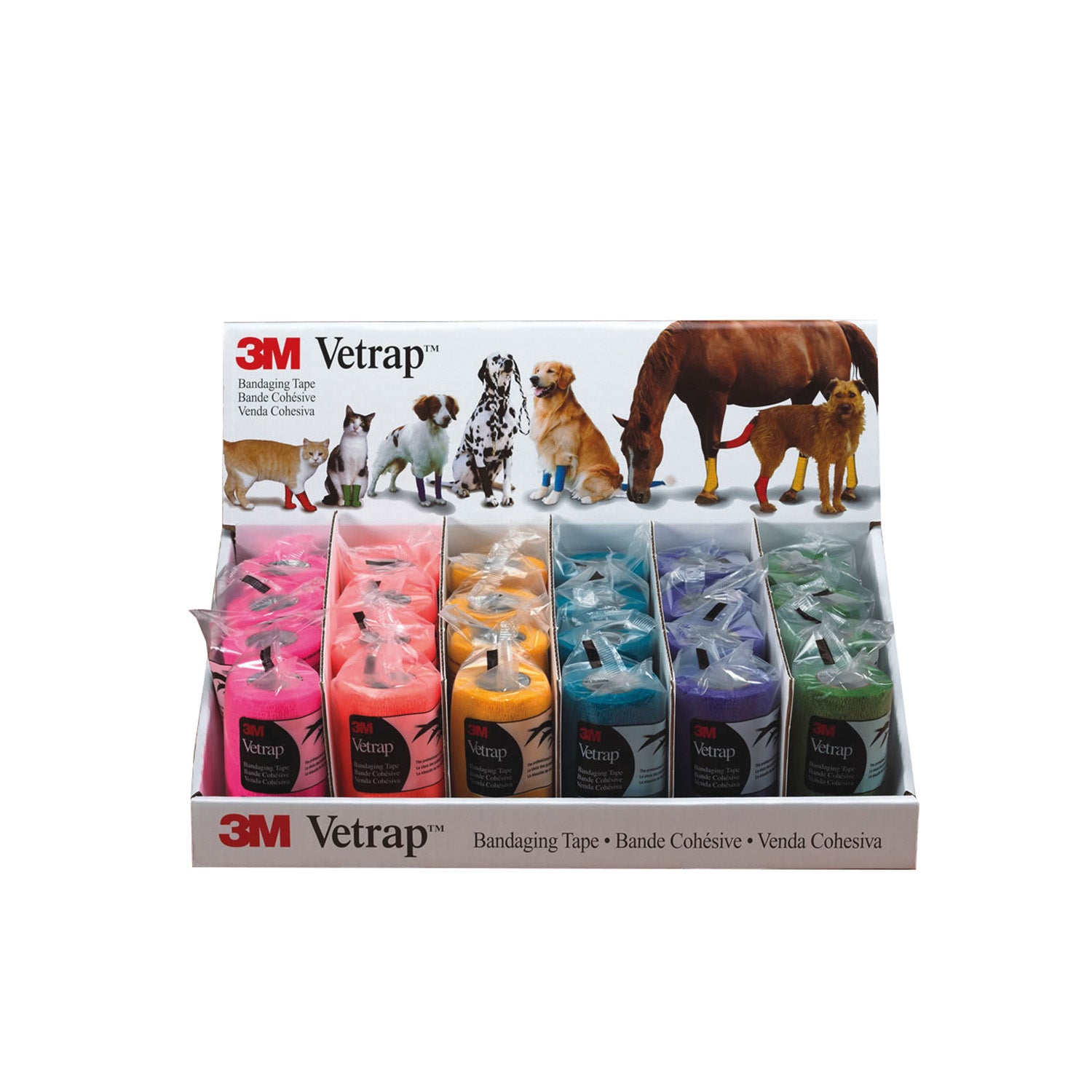 Vetrap 10Cm Bandage Display Pack Bright Colours